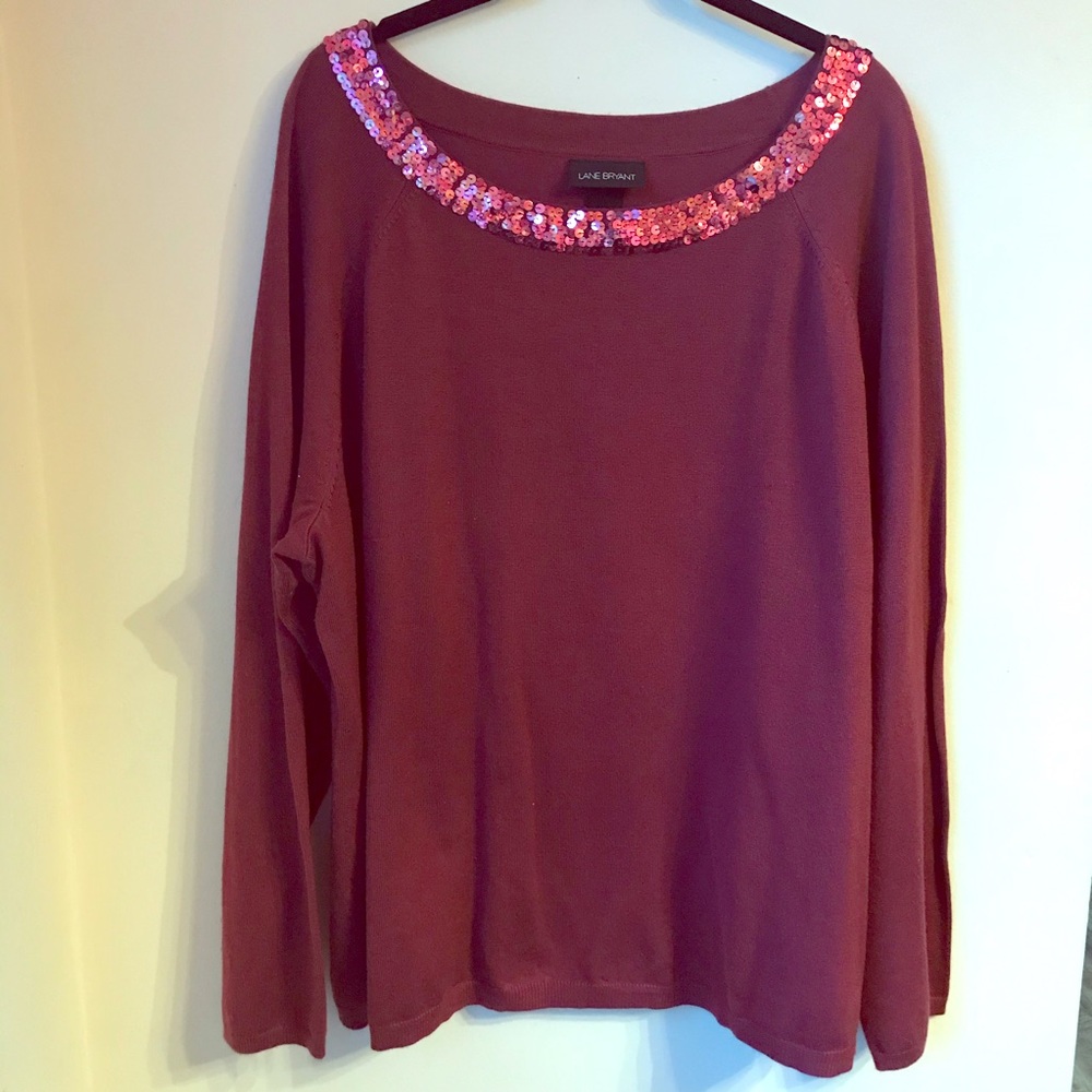 LANE BRYANT 22/24 Embellished Neck Blouse